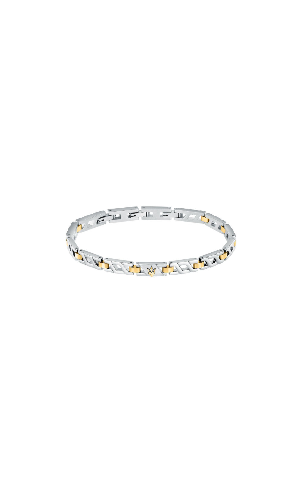 MASERATI ARM RING JM124AVD38 Ανδρικό Βραχιόλι Δίχρωμο Με Χρυσή Τρίαινα.jpg